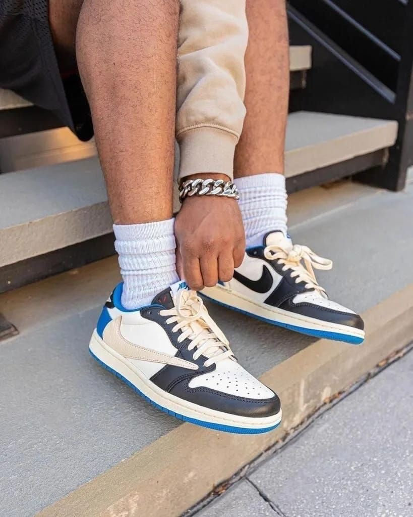 Custom Air Jordan 1 Low Fragment x T-Scott - DM7866-140 SneakerNational