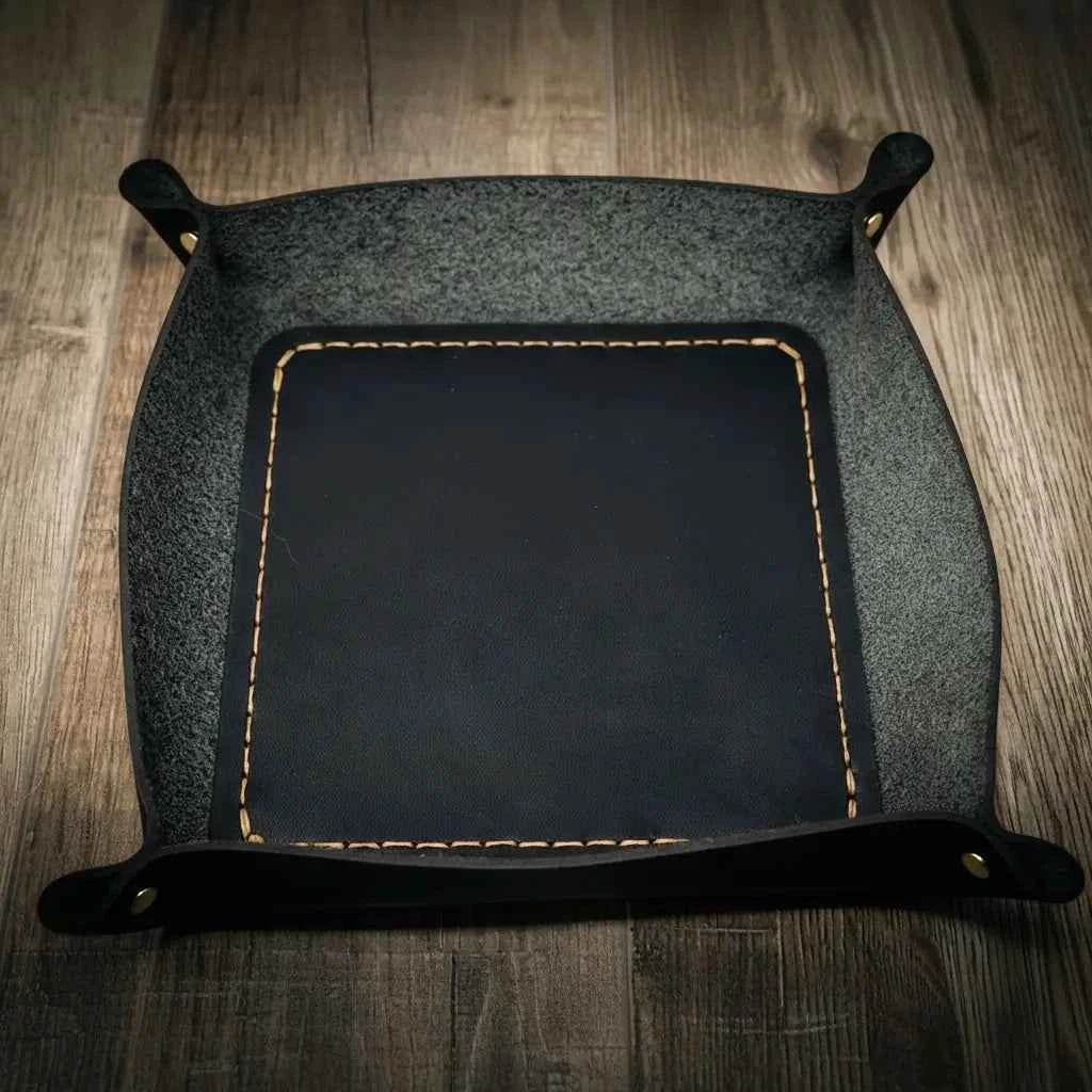 Valet Tray - Black Bull Sheath Leather