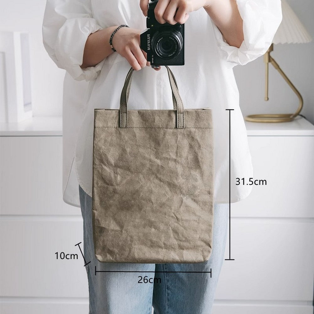 Mini Kraft Fake Paper Tote Bag - Wolvess