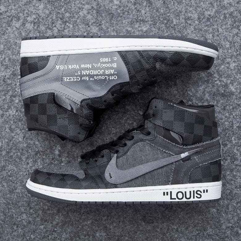 Custom Air Jordan 1 x LV Logo