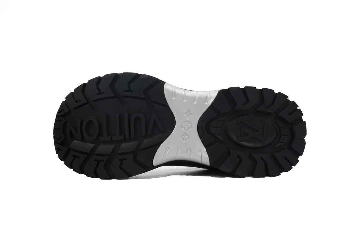 Custom LV Discovery Lace Up Black and White Silver