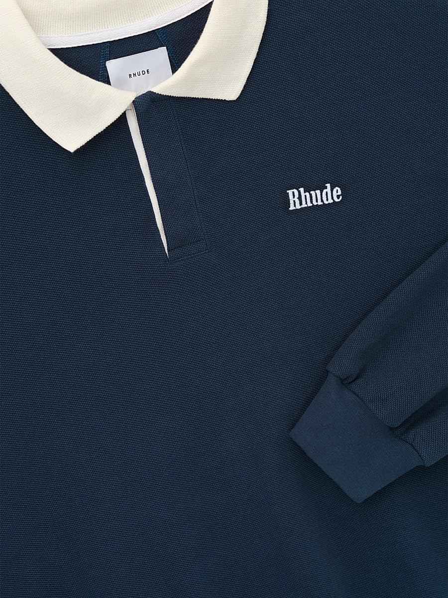 Rhude Logo Piqué Polo Shirt
