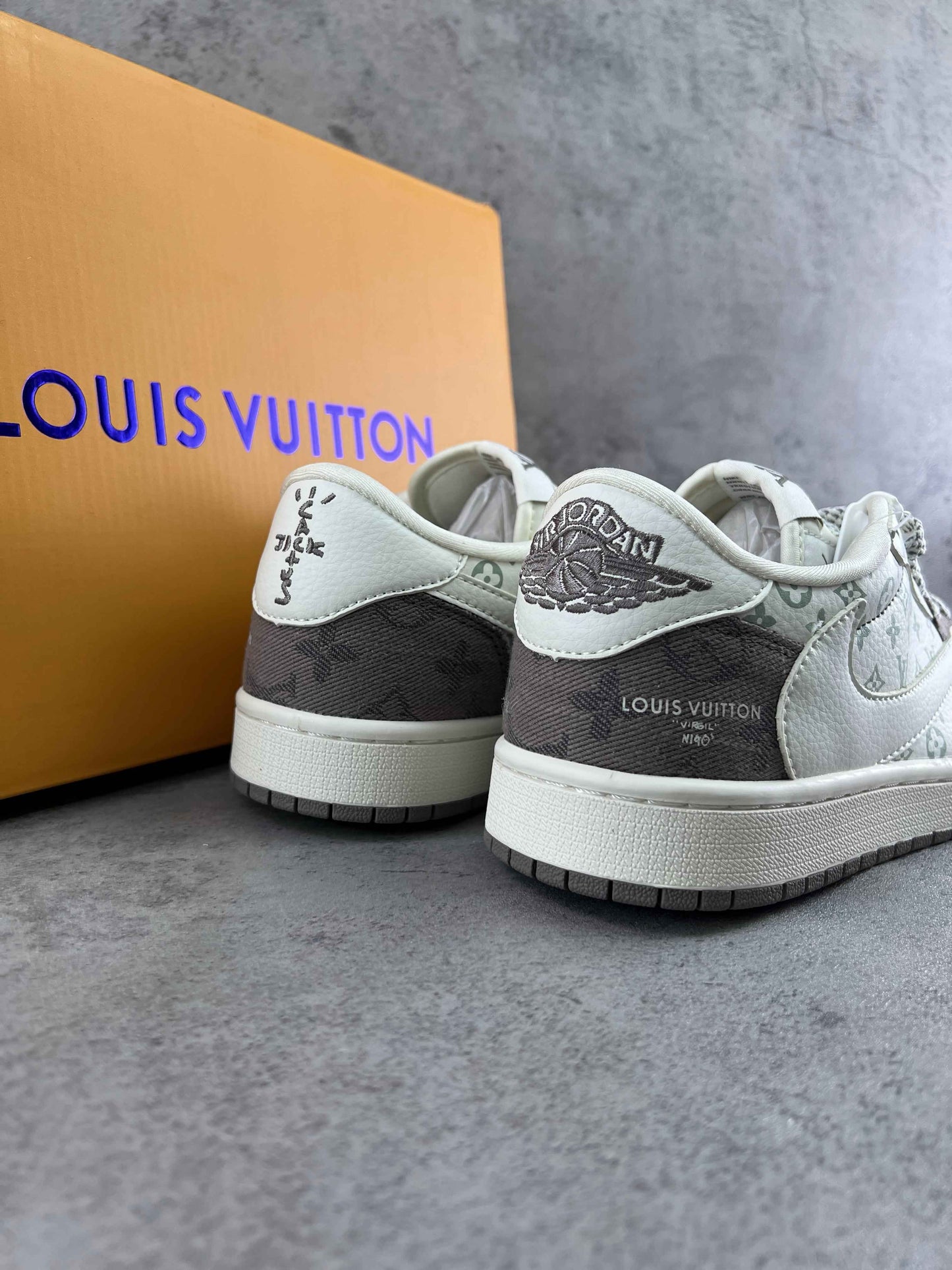 Custom Travis Scott x LV x Air Jordan 1 Low SJ2068 105