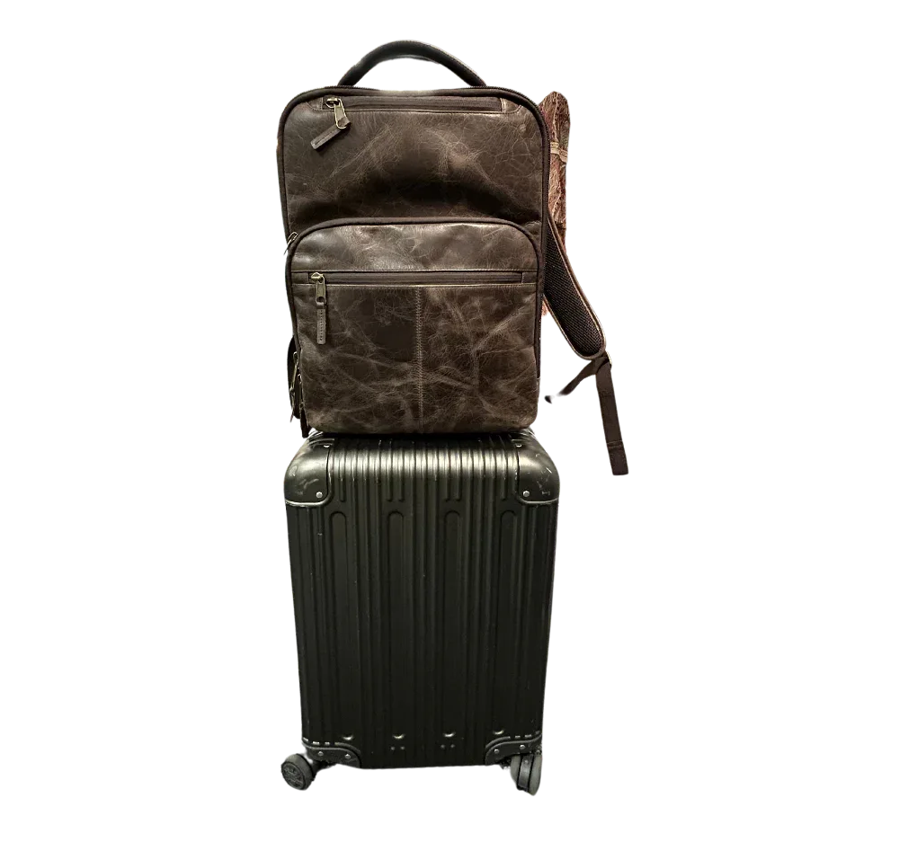 Crazy Horse Full-Grain Leather Laptop Backpack – Premium, Rugged & Stylish MiamiLeathers.com
