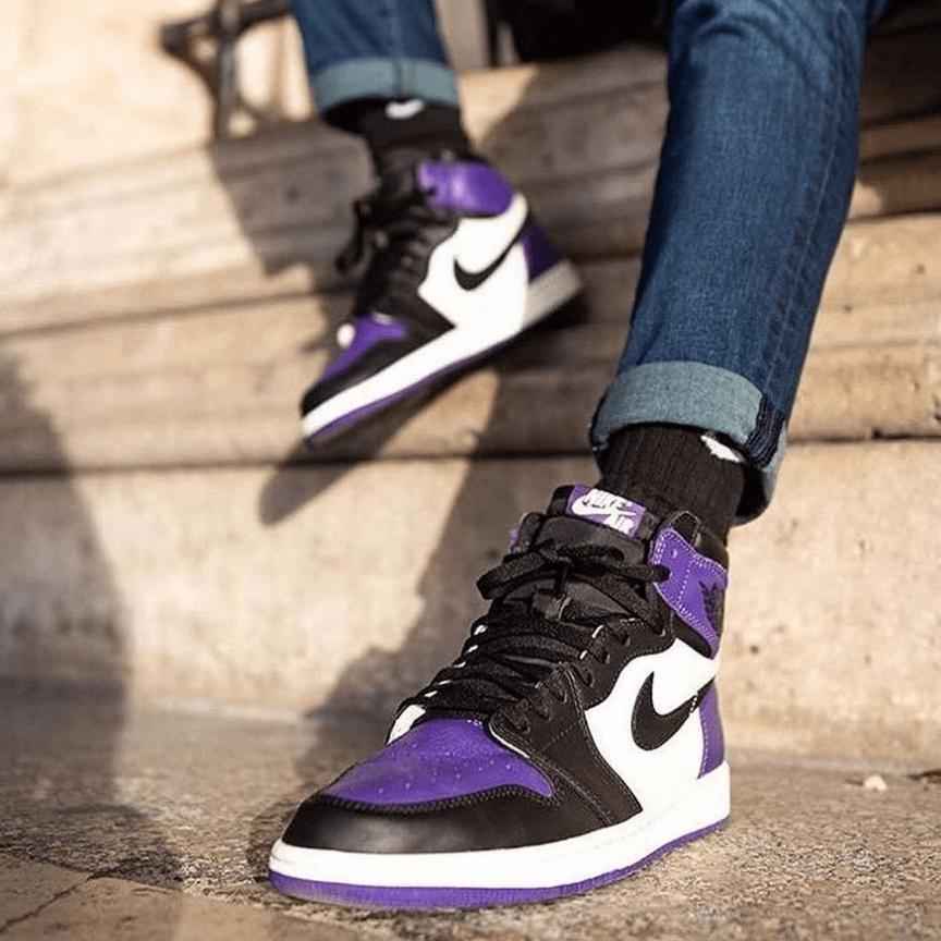 Custom Air Jordan 1 Court Purple Sneakers