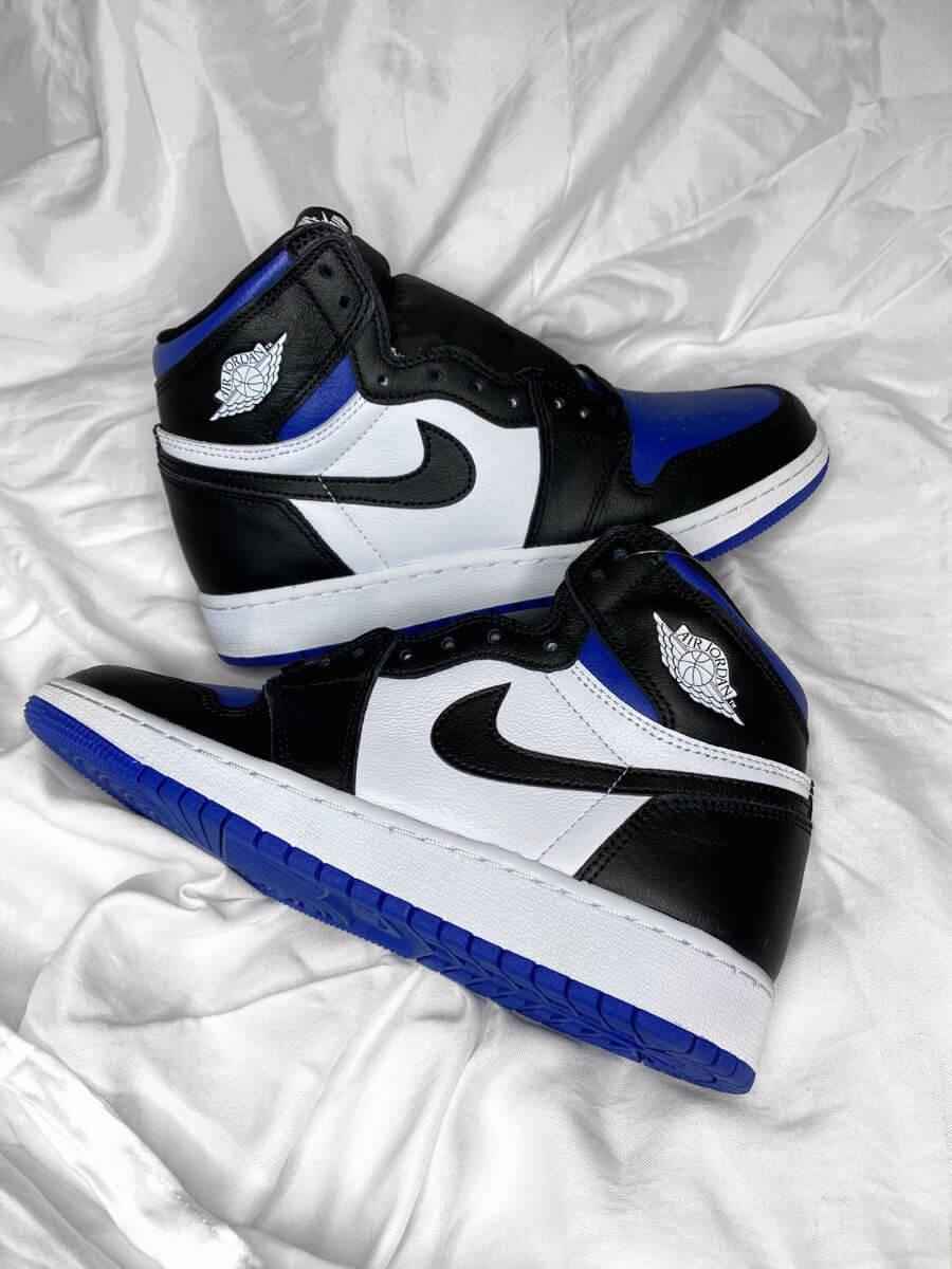 Custom Air Jordan 1 Royal Blue Toe Sneakers