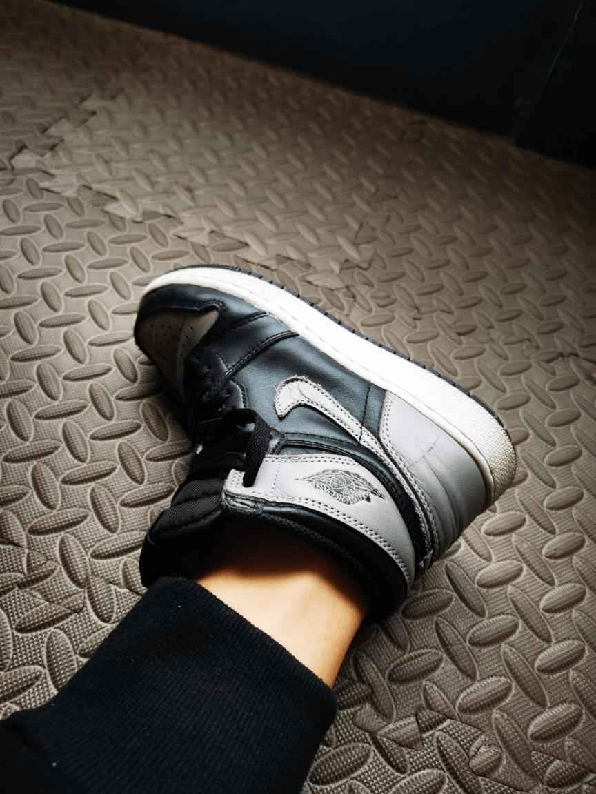 Custom Air Jordan 1 Shadow Grey Sneakers