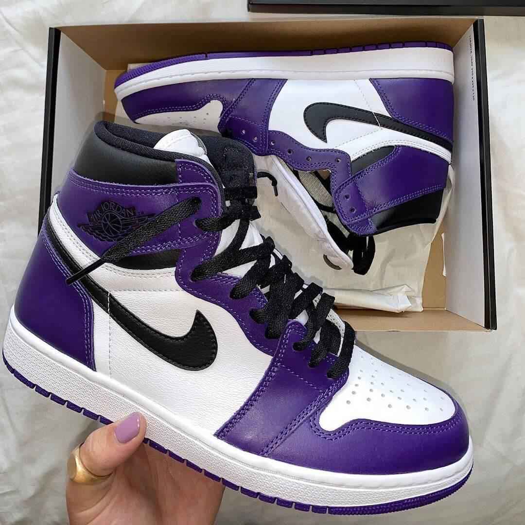 Custom Air Jordan White Toe Court Purple Sneakers for Unmatched Style and Comfort