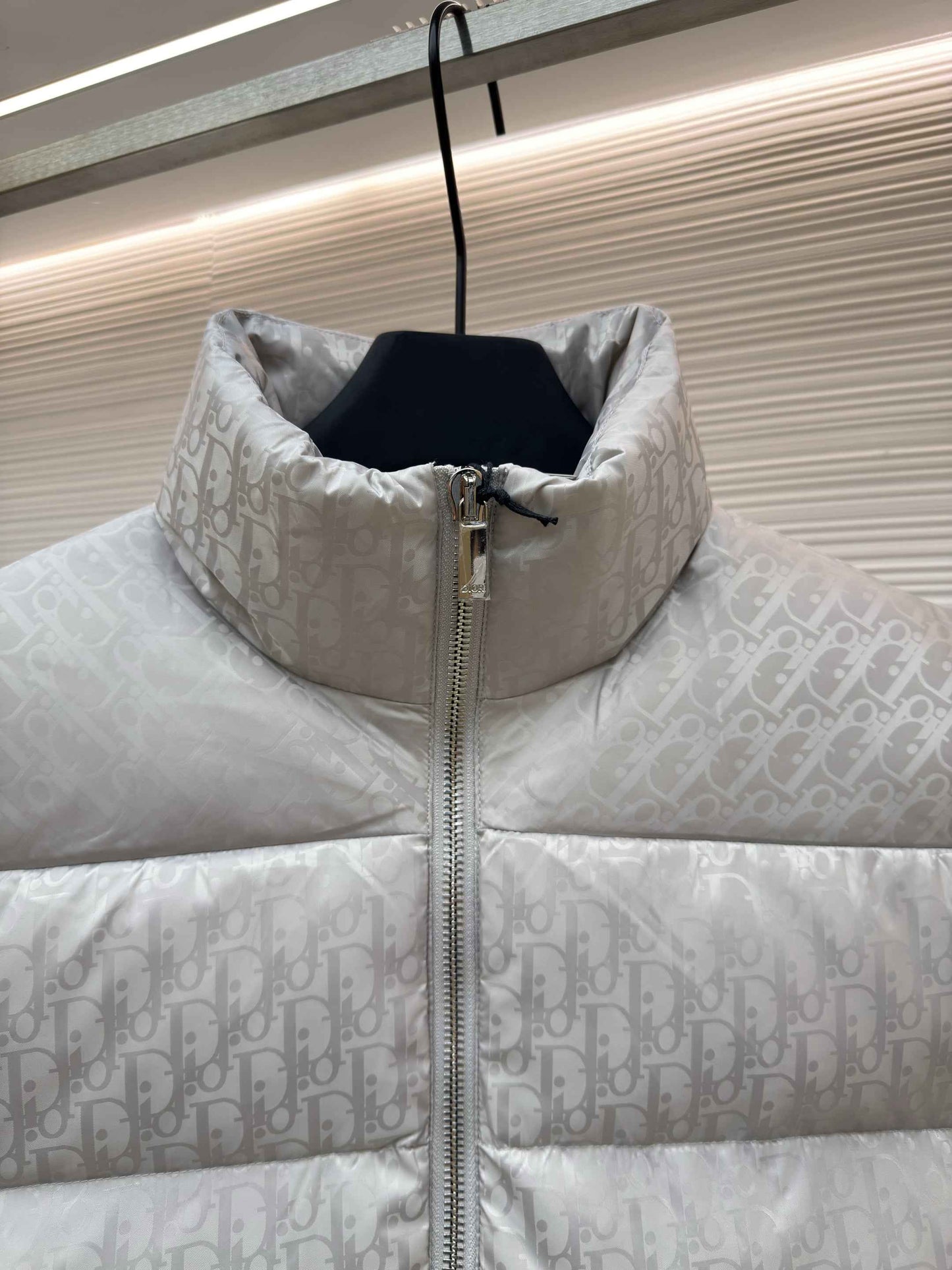 Dior Oblique Silver Technical Jacquard Down Vest