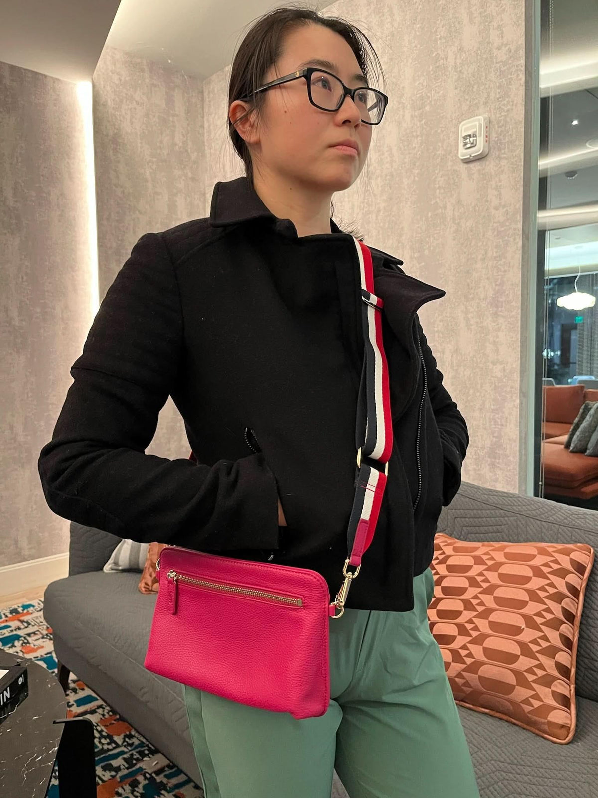 Sophia Full Grain Convertible Belt Bag Crossbody (Waist Bag) MiamiLeathers.com