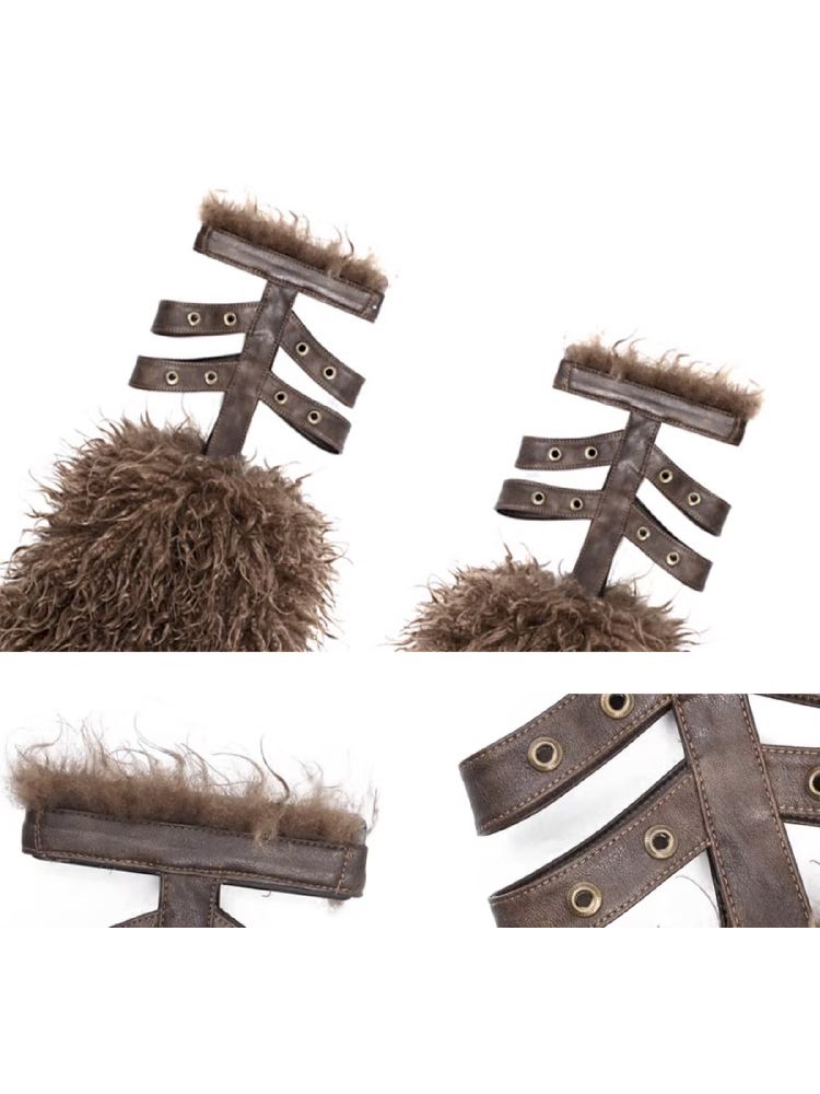 Faux Fur Leg Warmers - Wolvess