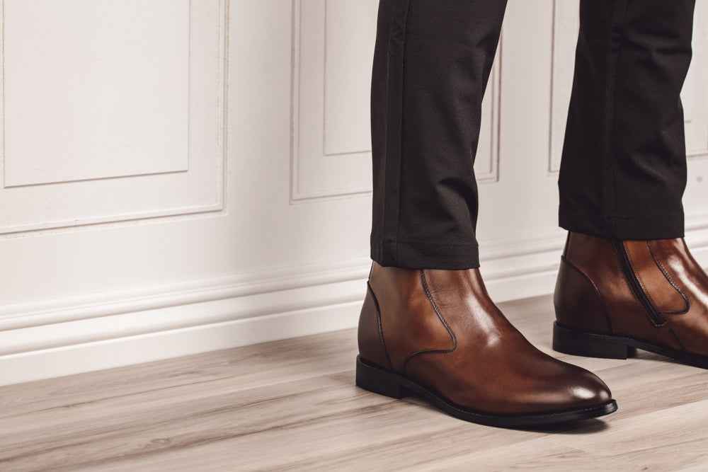 TOTO - K33093 - 2.6 Inches Taller (Coffee Brown) - Zipper Boot Tallmenshoes.com