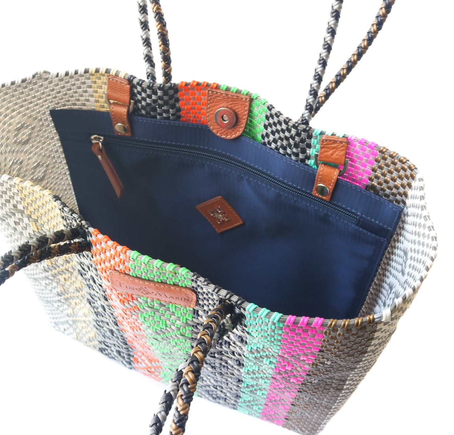 Maya Woven Tote Tin Marin Brand