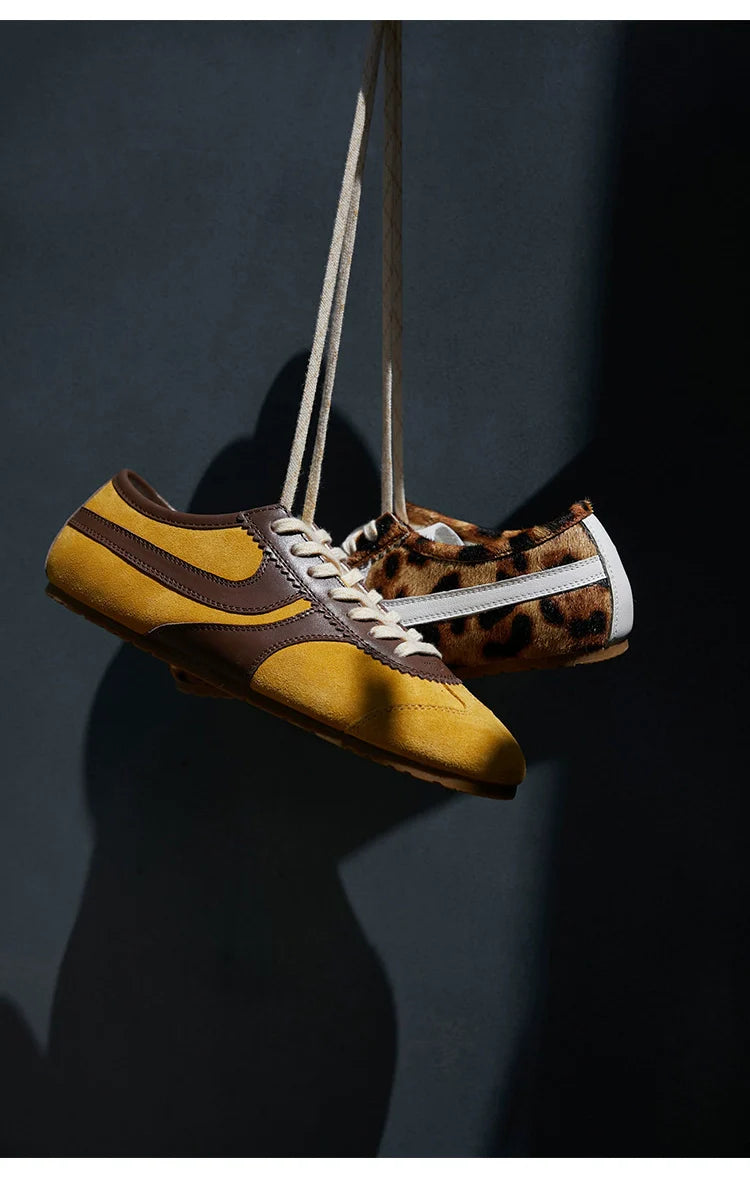 Leopard Print Retro Sneakers - Wolvess