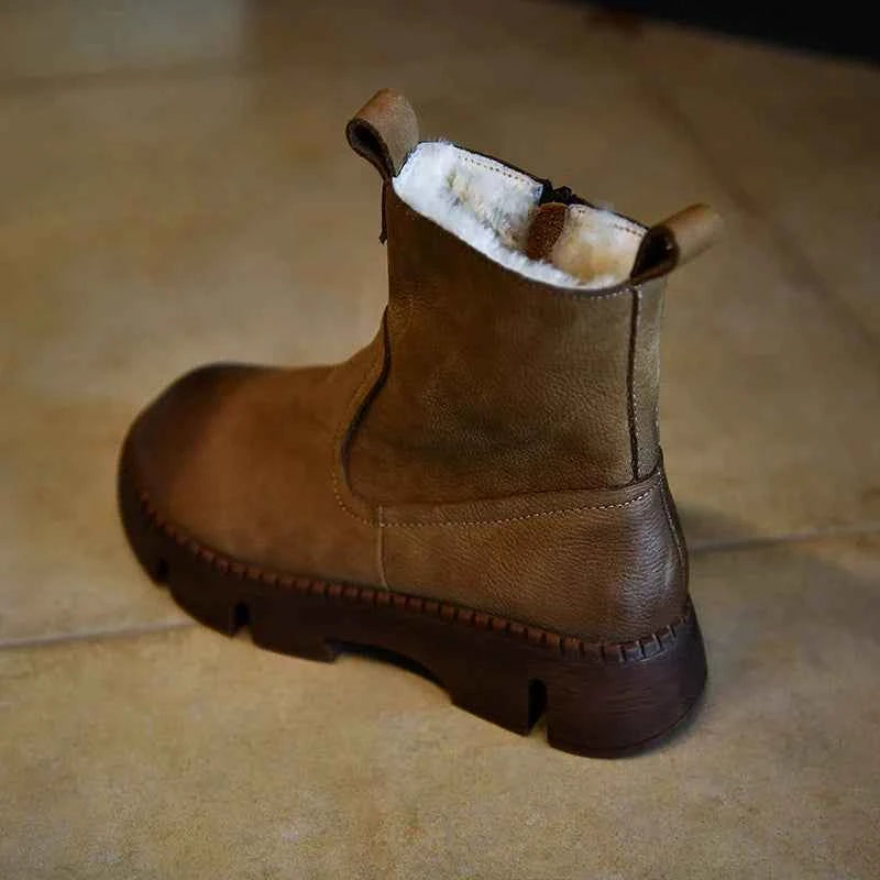 Fur Lined Brown Winter Boots