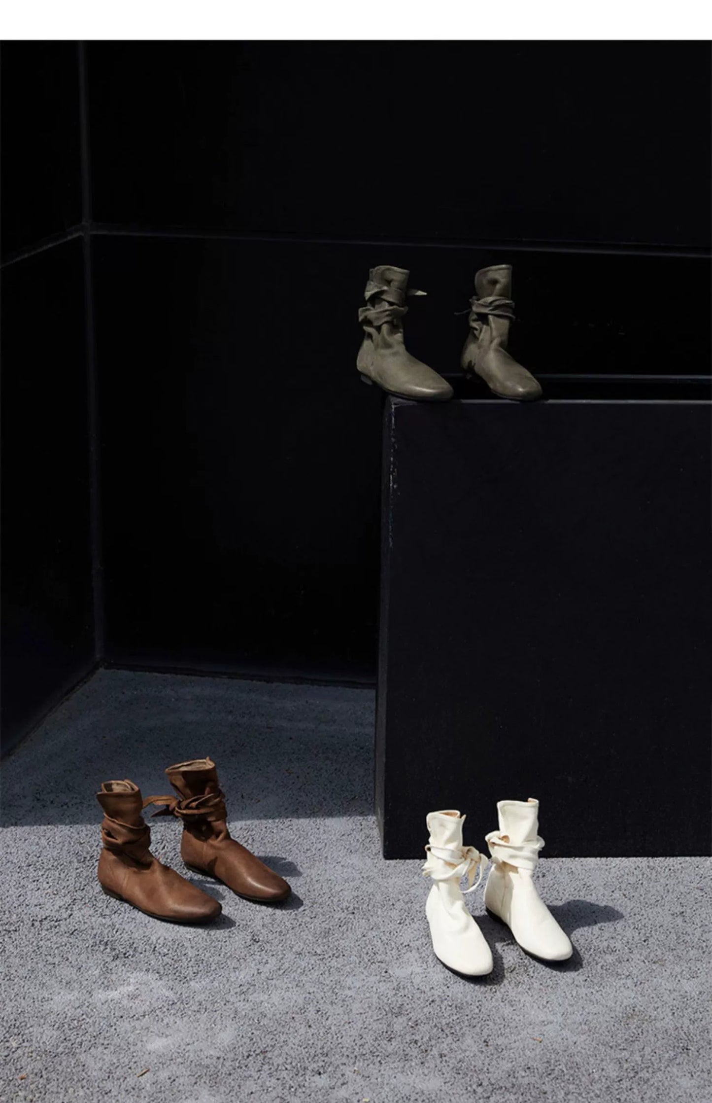 Pointed Toe Buckle Ankle Boots - Wolvess