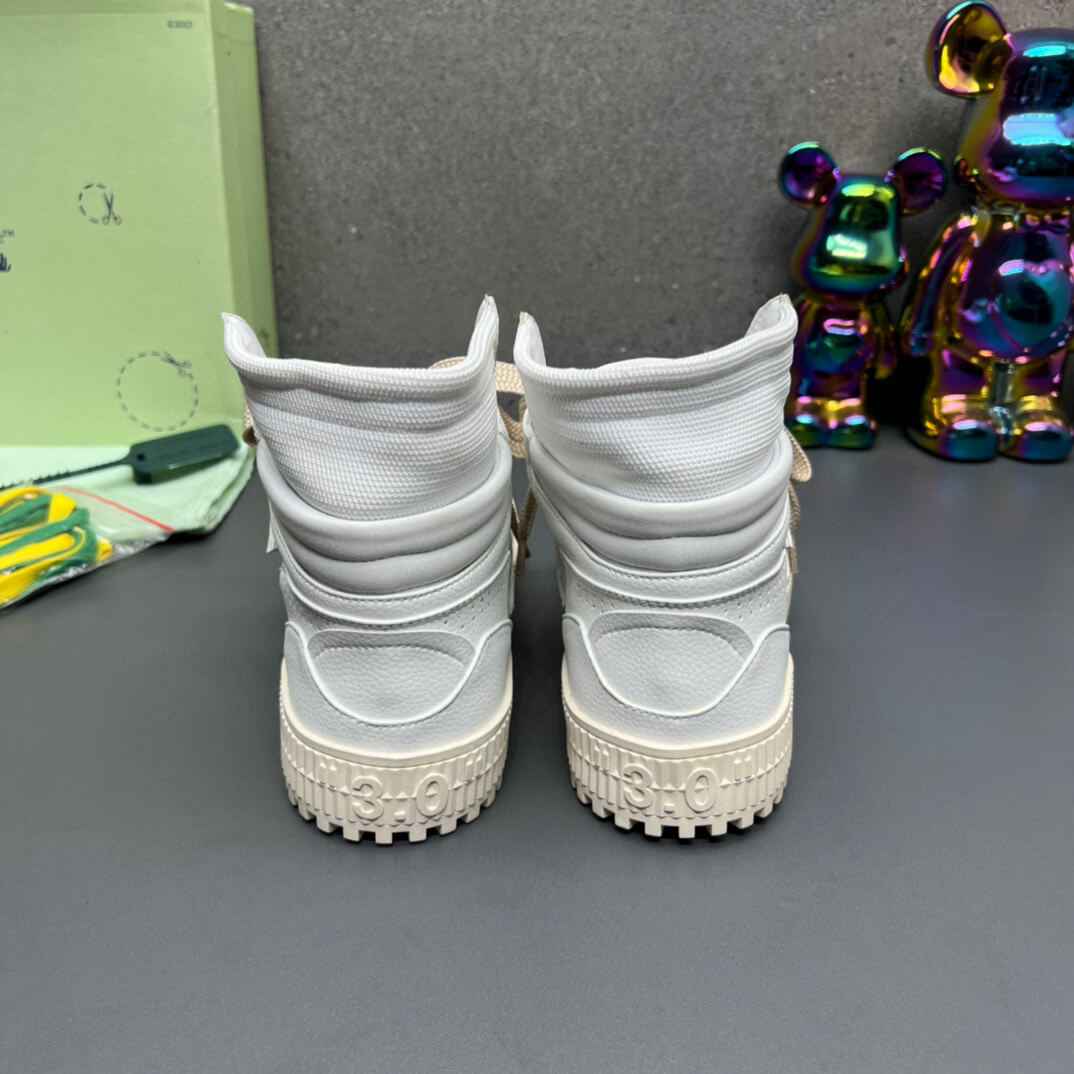 Off-White 3.0 Off Court White Beige High-Top Sneaker