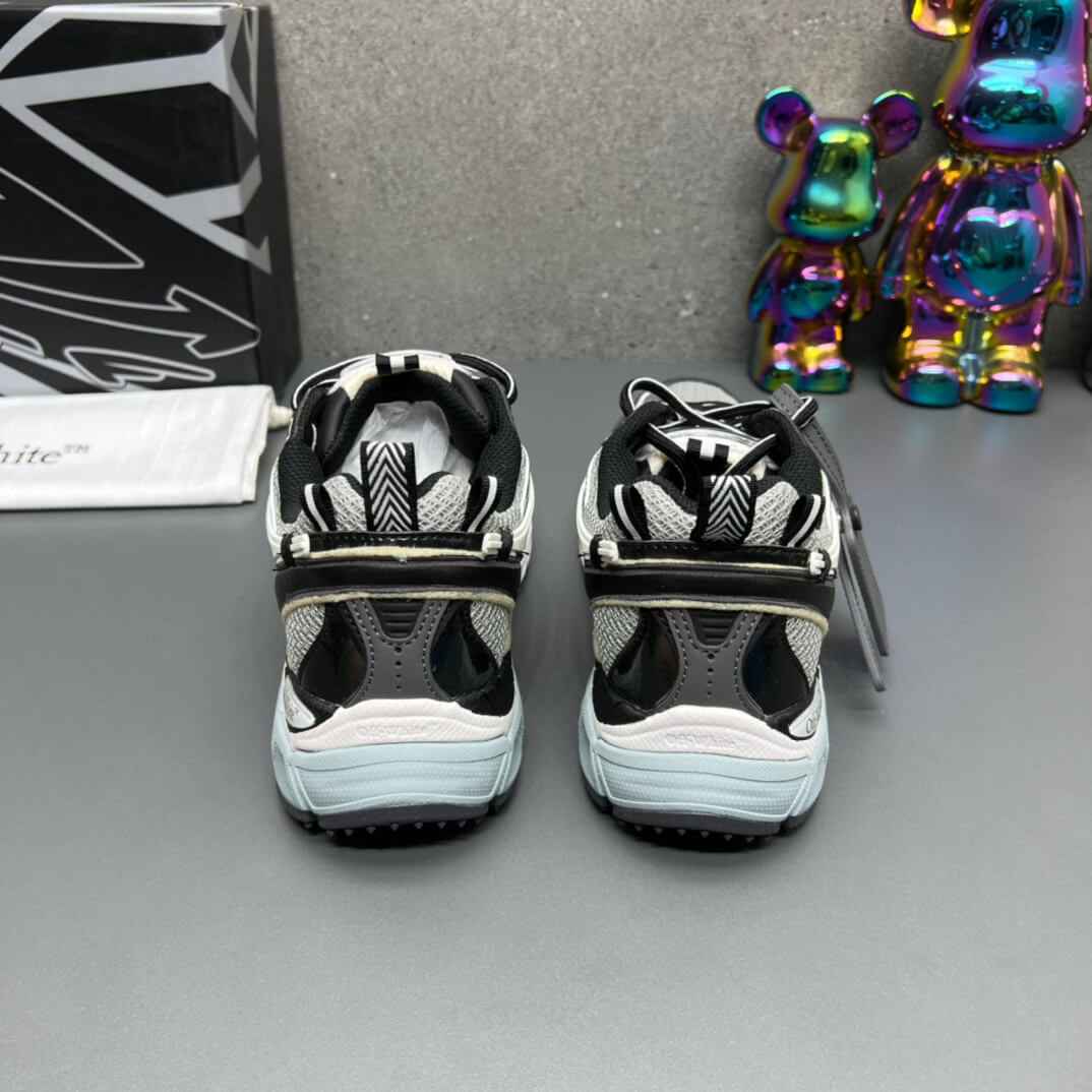 Off-White Silver Black Be Right Back Sneakers