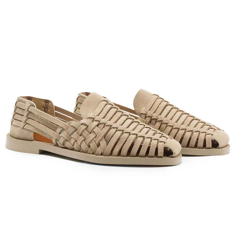 06-115-SND SANDALI Woven Leather Slip-On Sandal, Sand Zelli Italia