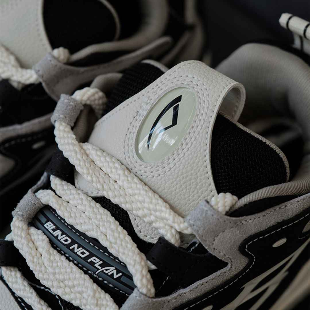 Black and White Retro Wave Sneakers