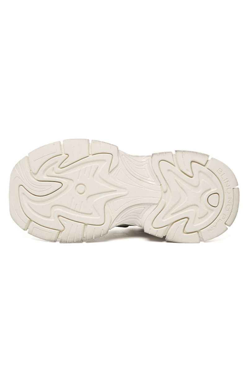 Triple White Chunky Mesh Sneakers