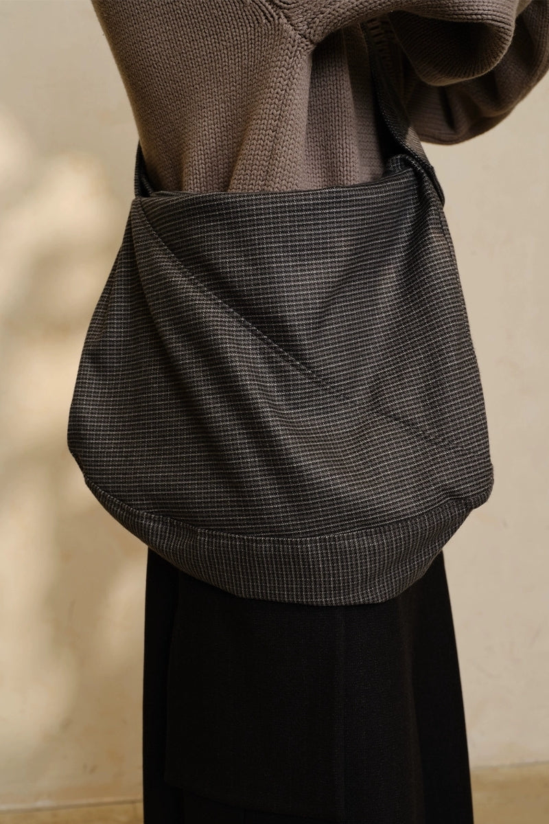 Plaid Messenger Shoulder Bag - Wolvess