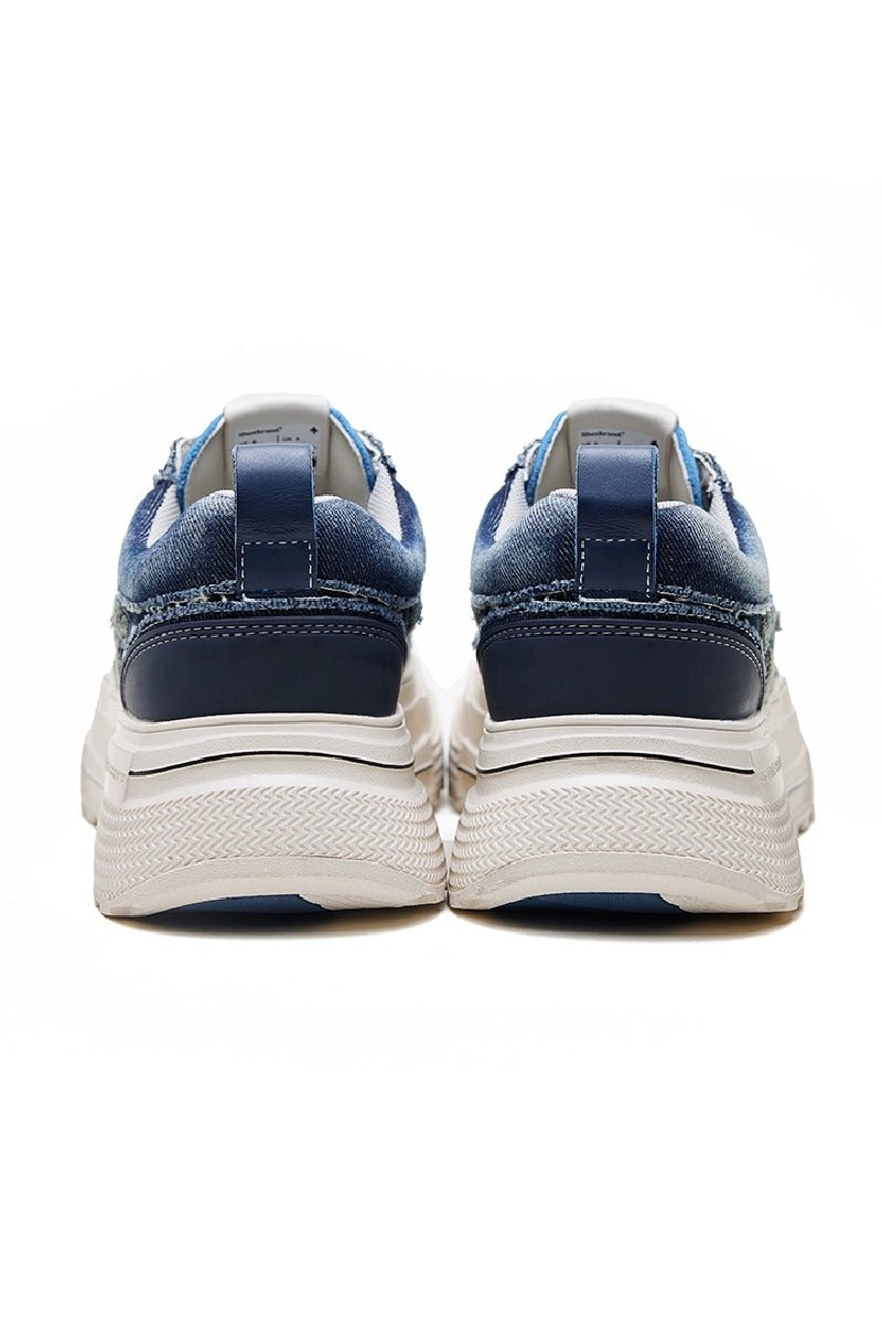 Denim Platform Sneakers Blue - Wolvess