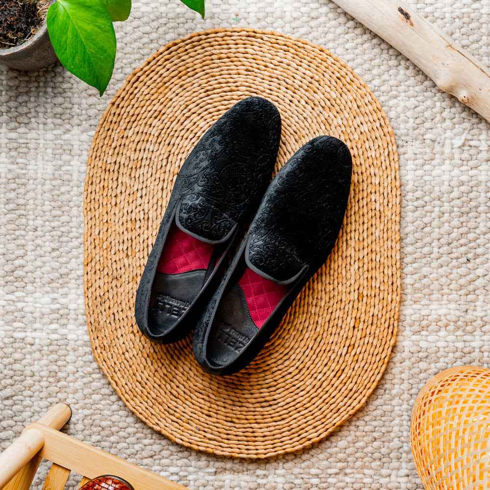 10-520-BLK FORMAL II Velvet Tuxedo Shoe, Black