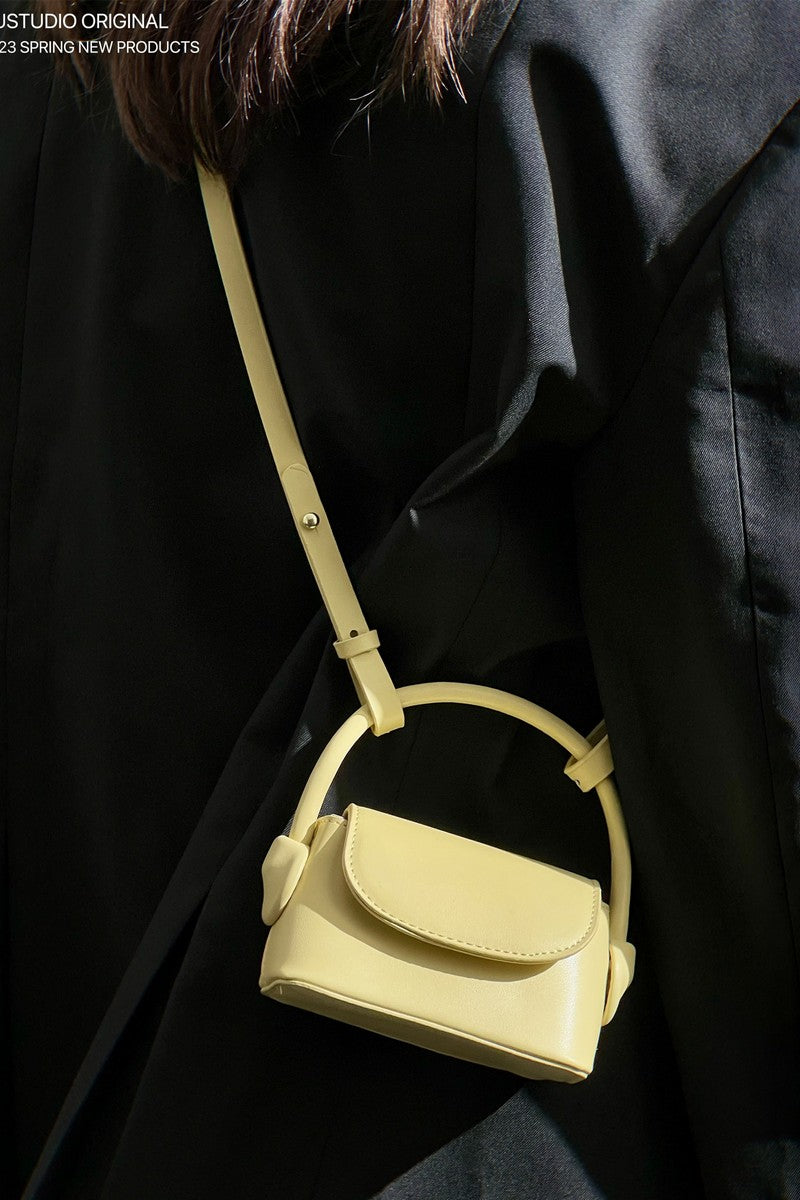Mini Curved Handle Crossbody Bag - Wolvess