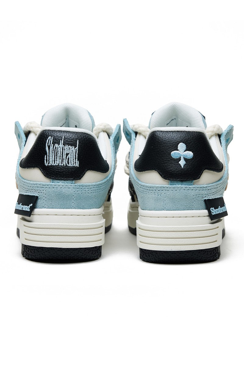 Platform Sneakers Light Blue Black White - Wolvess