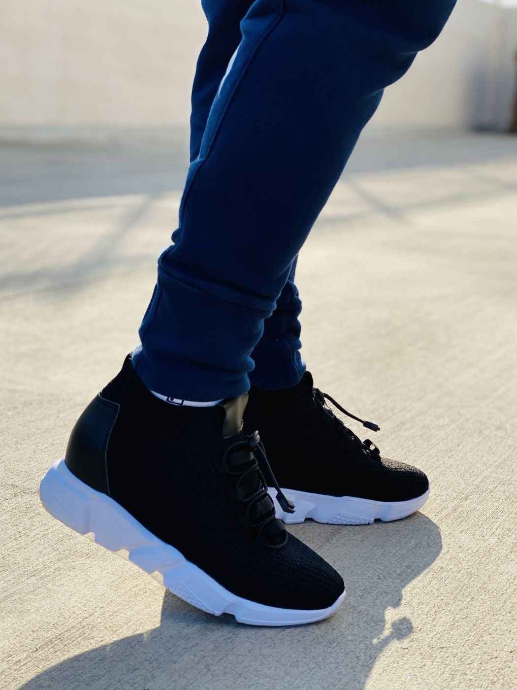 CALTO - H1721 - 3.2 Inches Taller (Black) - Ultra Lightweight Tallmenshoes.com