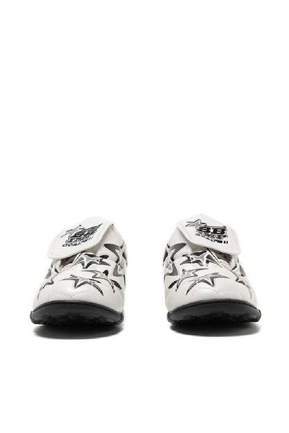 White Star Pattern Velcro Soccer Shoes - Wolvess