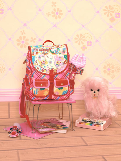 Sweet Plaid School Backpack Bag - Wolvess