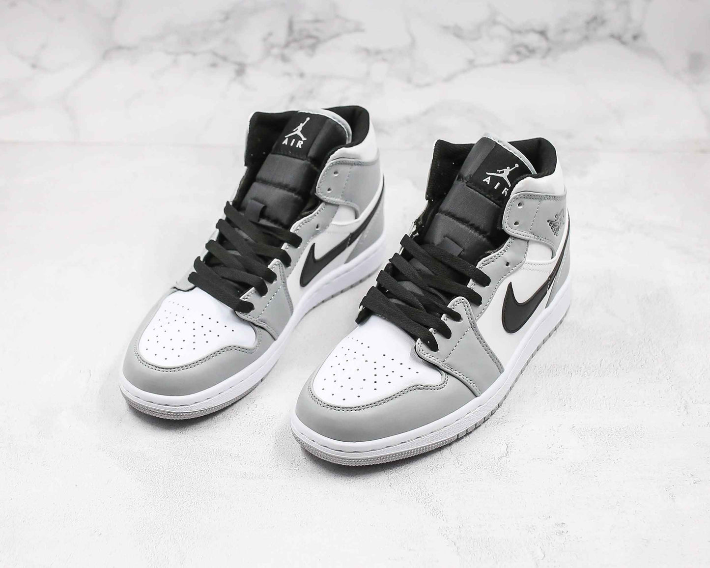 Custom Jordan 1 Mid Light Smoke Grey High Q