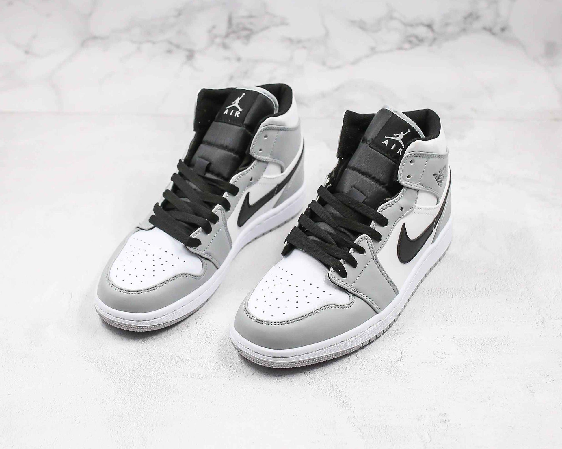 Custom Jordan 1 Mid Light Smoke Grey High Q