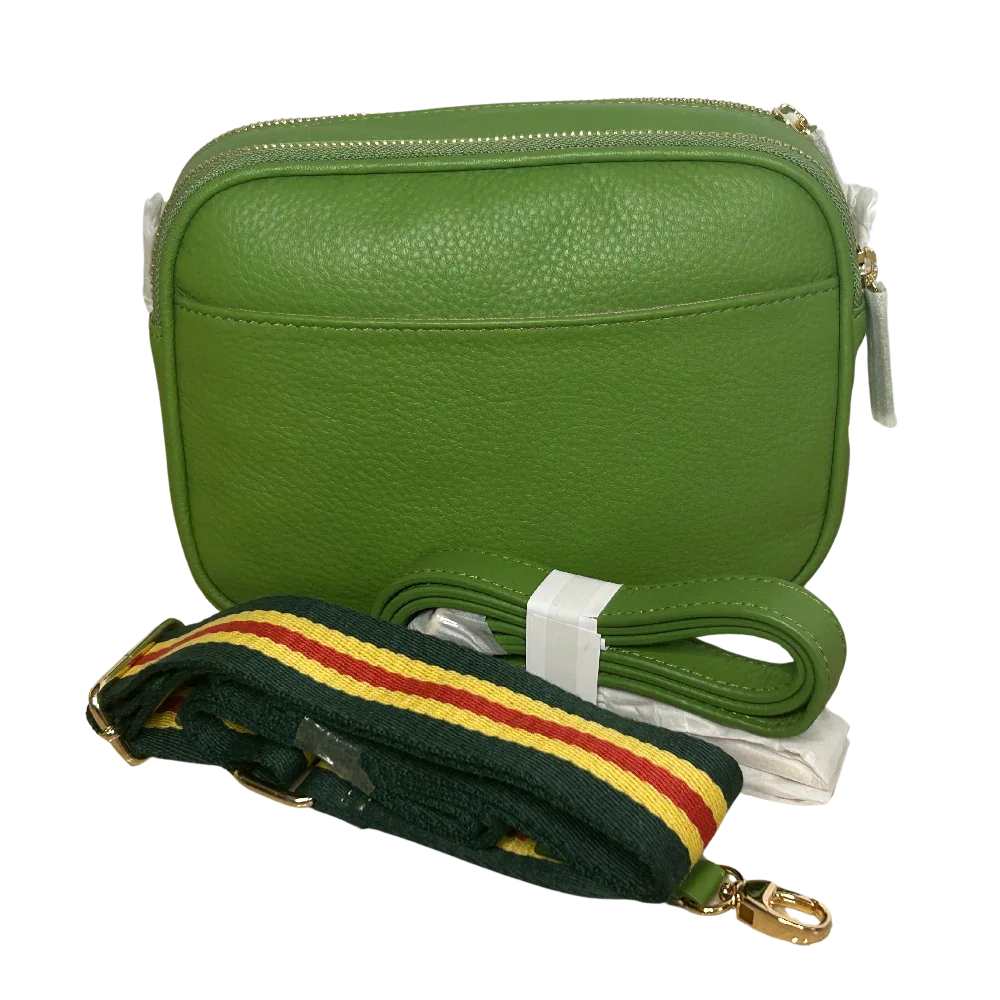 Sophia Double Zipper Leather Crossbody MiamiLeathers.com