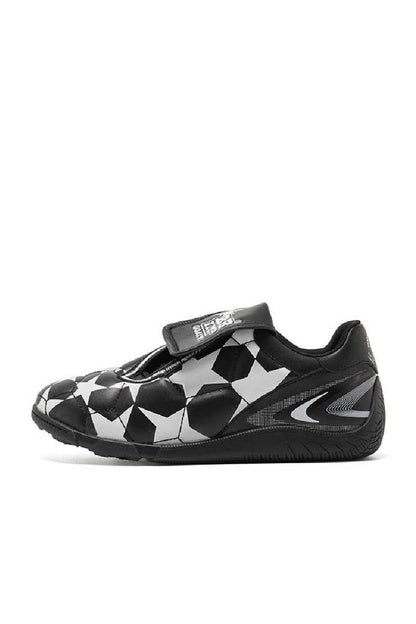 Black White Star Velcro Soccer Shoes - Wolvess