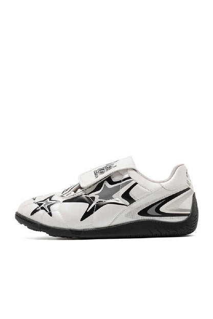White Star Pattern Velcro Soccer Shoes - Wolvess