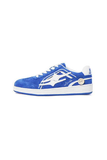 Suede Low-Top Sneakers Royal Blue - Wolvess