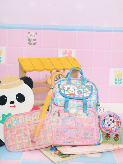 Sweet Panda Tea Adventure School Backpack - Wolvess