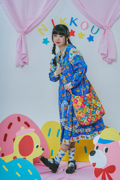 Rainbow Patchwork Animal Print Shoulder Bag - Wolvess