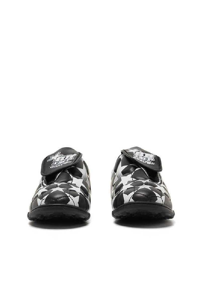 Black White Star Velcro Soccer Shoes - Wolvess