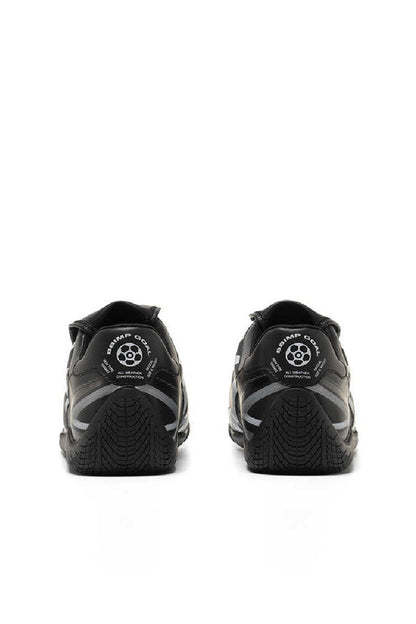 Black White Star Velcro Soccer Shoes - Wolvess