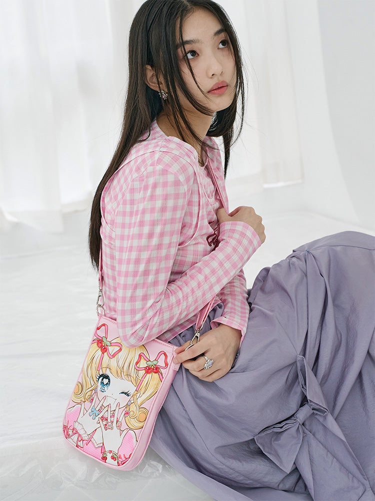 Pink Mini Anime Girl Phone Bag - Wolvess