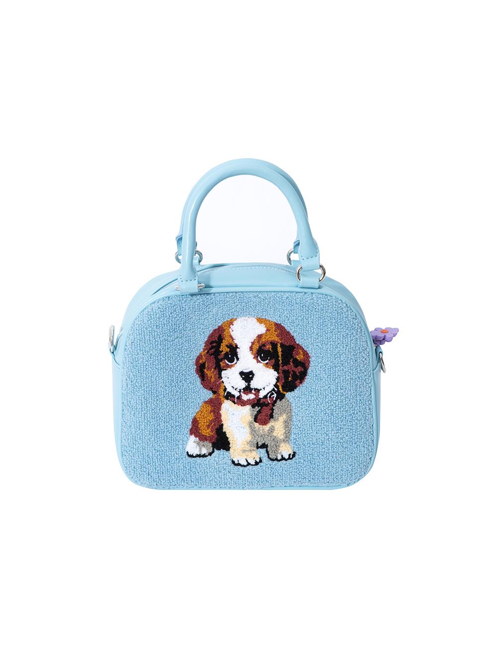 Blue Puppy Print Mini Handbag - Wolvess