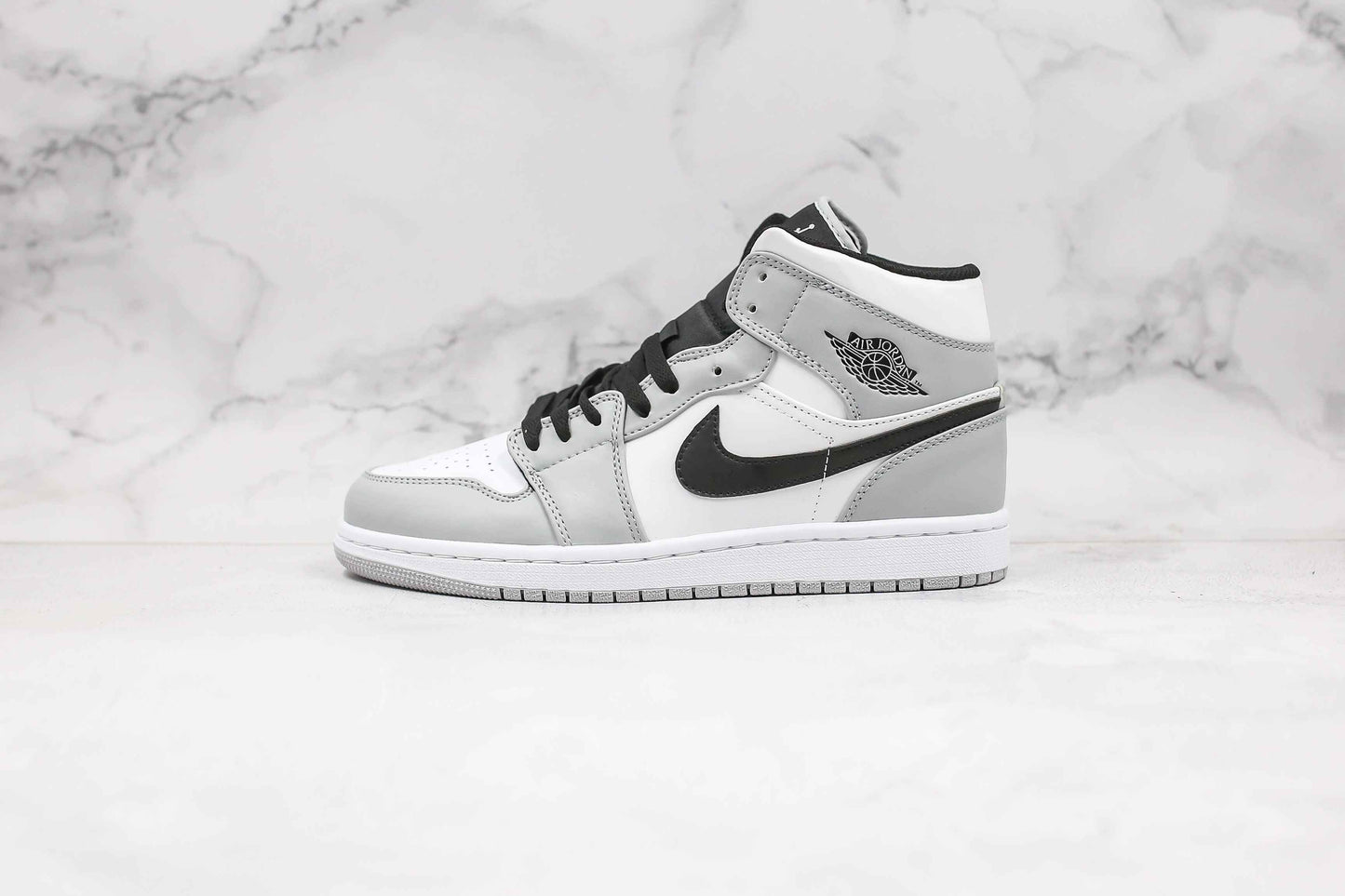 Custom Jordan 1 Mid Light Smoke Grey High Q