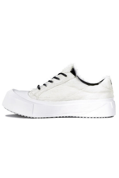 Suede Platform Distressed Sneakers - Wolvess