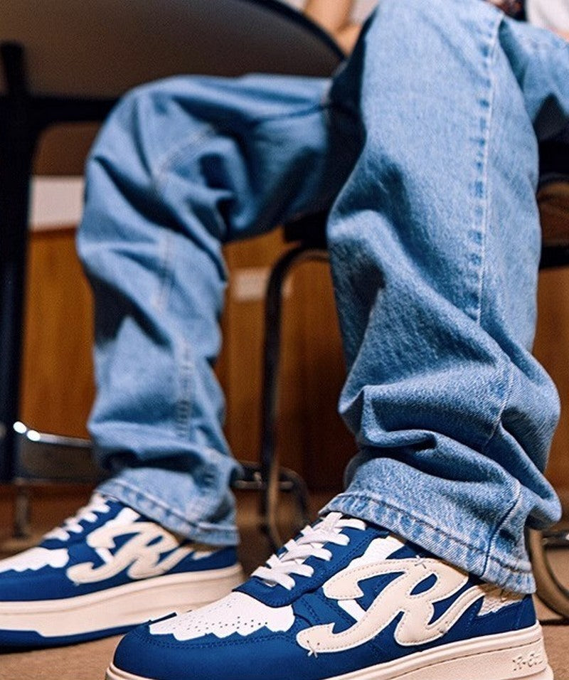 Lightning Platform Sneakers Blue White - Wolvess