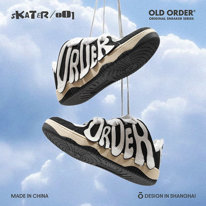 Graffiti Sneakers Black White - Wolvess