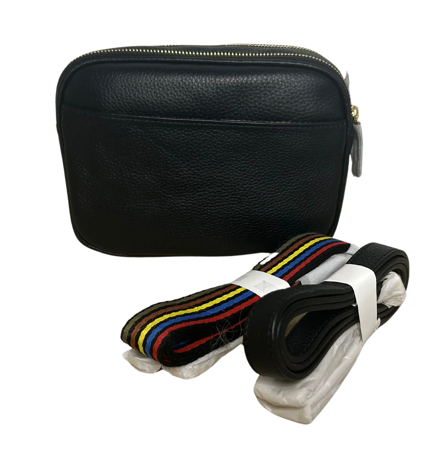 Sophia Double Zipper Leather Crossbody MiamiLeathers.com